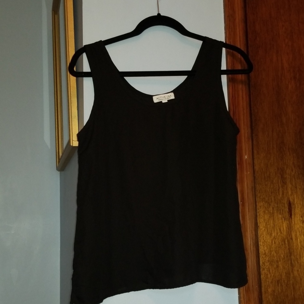 Black tank top